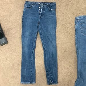 Levi’s 501 straight leg button fly jeans